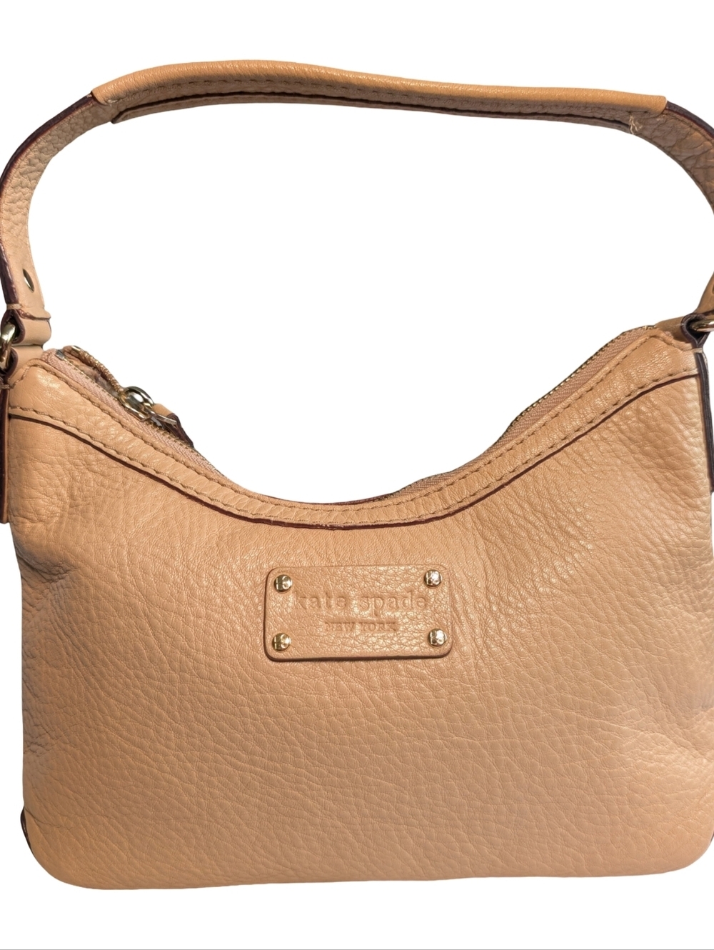 Kate Spade New York Pebbled Leather Hobo Bag Tan